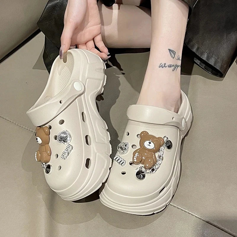 Summer Women's Cute Bear Sandals for Beach and Outdoor Wear