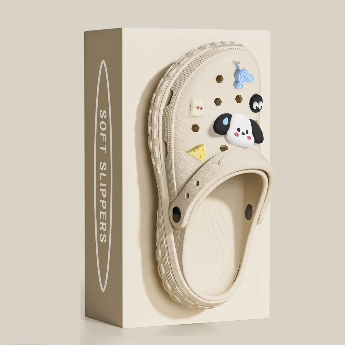 Unisex Summer Slipper Clogs Funny Dog Cute Cloud Print Beach Sandals for Home & Outdoor