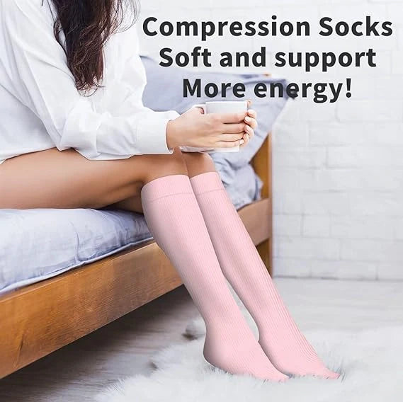 ROYALUCK 6 pairs Medical Compression Sock-Compression Sock For Women and Men Circulation