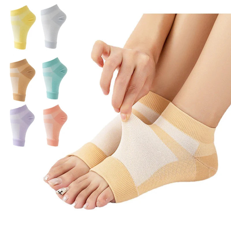 ROYALUCY Unisex Breathable Compression Toeless Socks Ankle Brace Support Sleeves