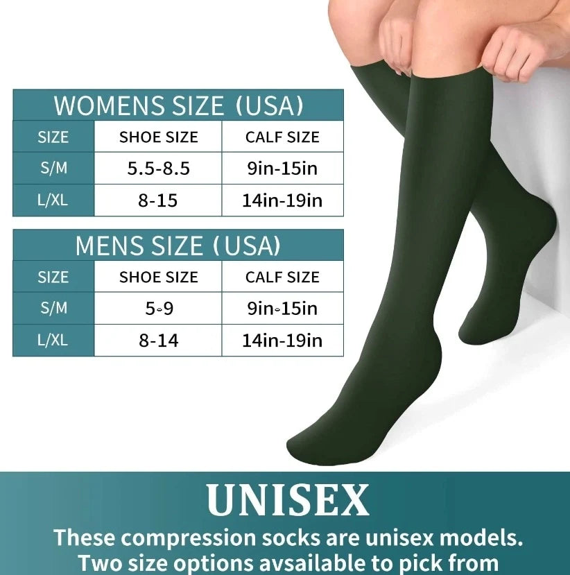 ROYALUCK 3 Pairs Compression Socks for Women & Men Circulation 15-20 mmHg