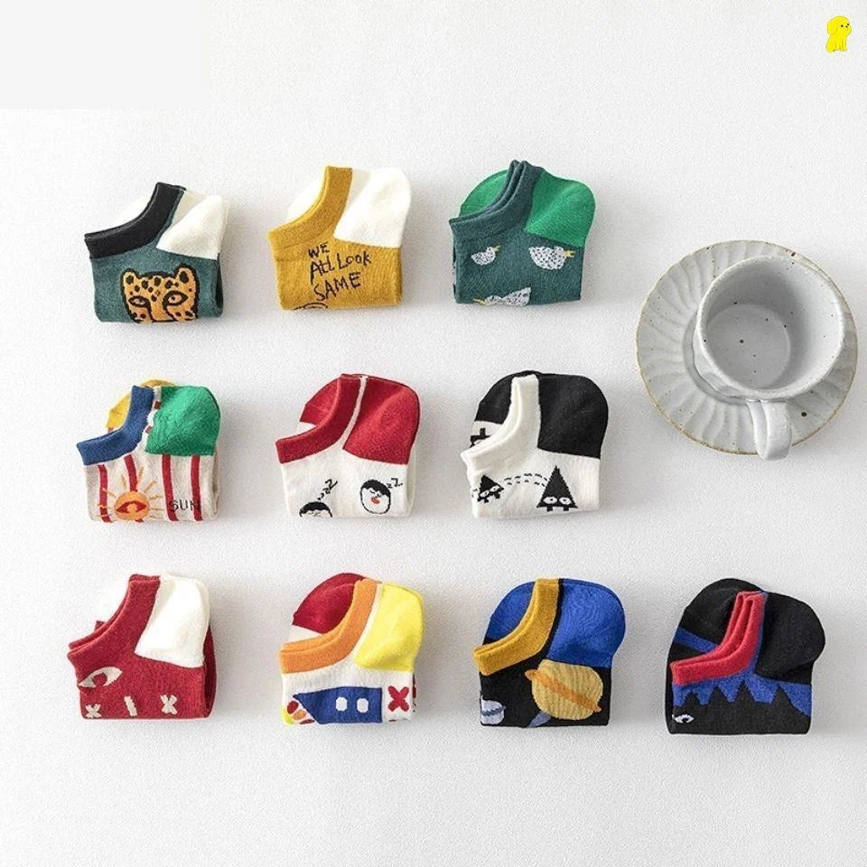 ROYALUCK Men's Pure Cotton Basketball Boat Socks