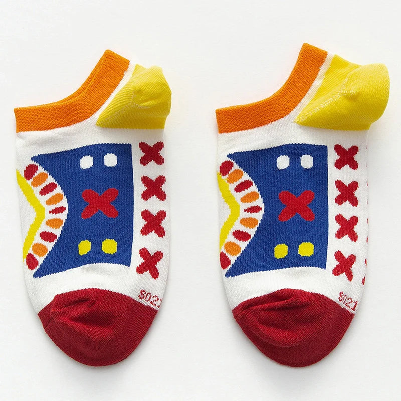 ROYALUCK Men's Pure Cotton Basketball Boat Socks