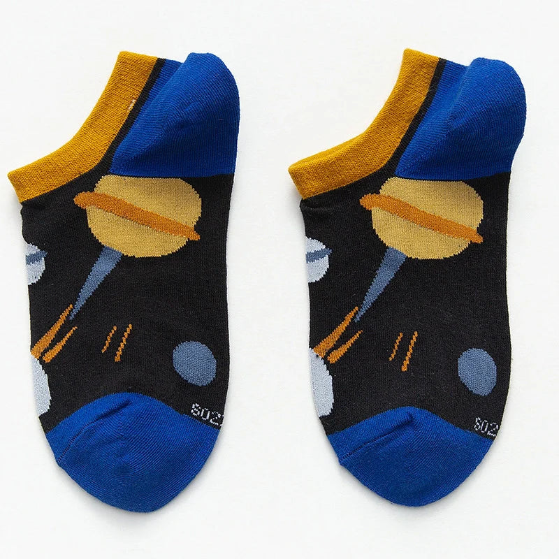 ROYALUCK Men's Pure Cotton Basketball Boat Socks