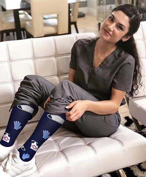 ROYALUCK 6 Pack Copper Compression Socks for Women and Men Circulation-Best Support for Medical, Running,Nursing,Athletic