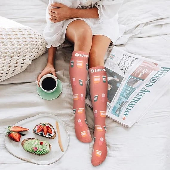 ROYALUCK 6 Pack Copper Compression Socks for Women and Men Circulation-Best Support for Medical, Running,Nursing,Athletic