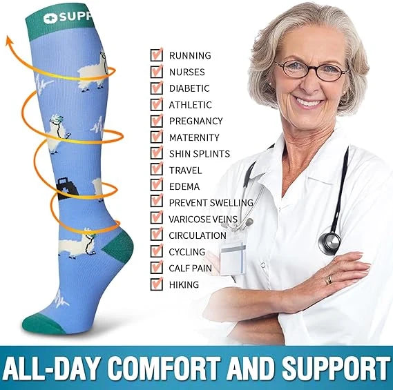 ROYALUCK 6 Pack Copper Compression Socks for Women and Men Circulation-Best Support for Medical, Running,Nursing,Athletic