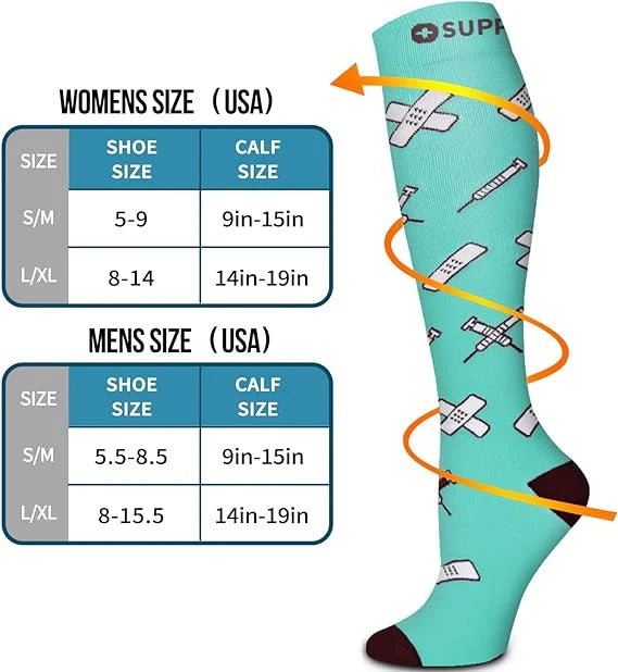 ROYALUCK 6 Pack Copper Compression Socks for Women and Men Circulation-Best Support for Medical, Running,Nursing,Athletic