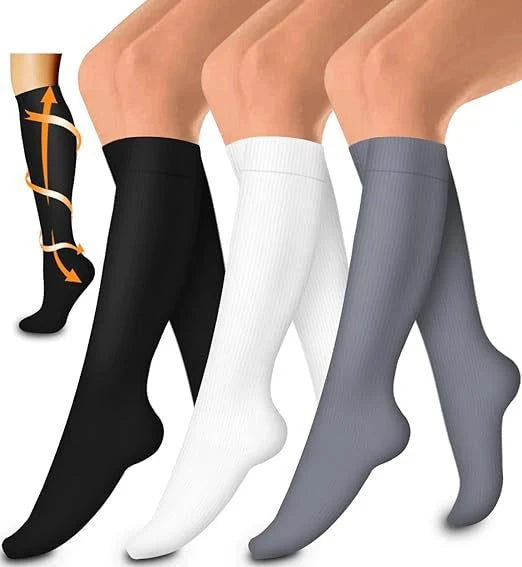 ROYALUCK 3 Pairs Comfortable Sports Compression Socks for Men and Women