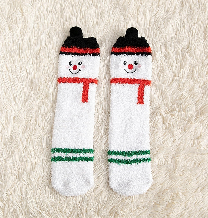 ROYALUCK 3 Pairs Christmas Socks Winter Warm Fuzzy Socks Slipper Socks