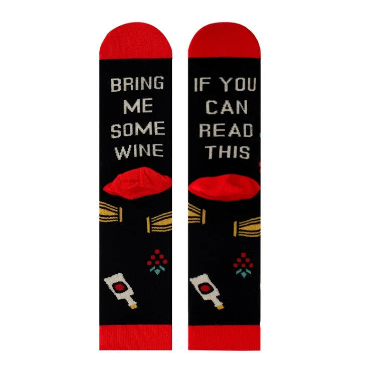 ROYALUCK Funny Christmas Gift IF YOU CAN READ THIS Bring Me Some Pizza Cotton Crew Socks