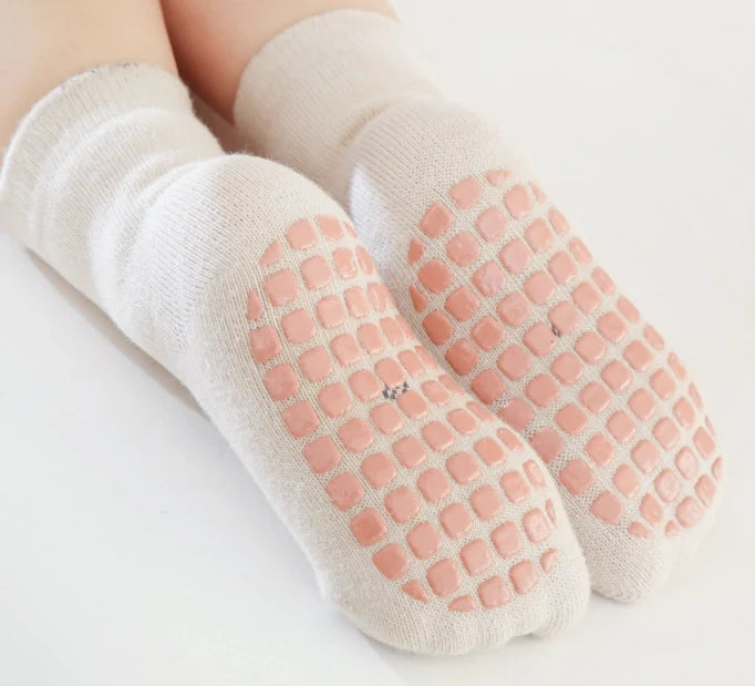ROYALUCK 5 Pairs Cute Baby Non-slip Floor Socks With Grips Anti-Slip Crew For Infants Toddlers