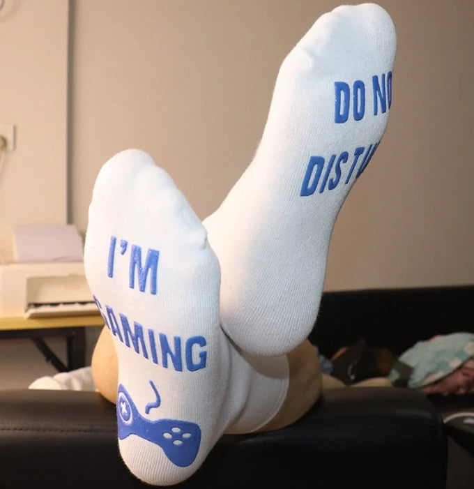 Do Not Disturb I'm Gaming Socks Novelty Cotton Funny Socks Gifts For Men Women
