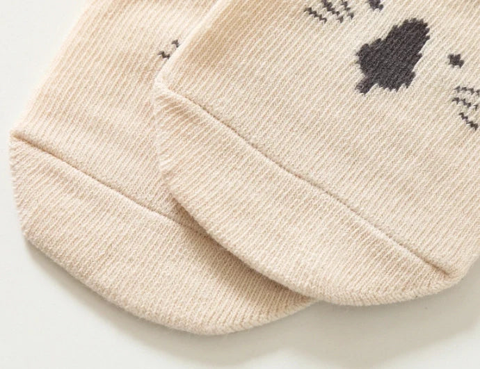 ROYALUCK 5 Pairs Cute Baby Non-slip Floor Socks With Grips Anti-Slip Crew For Infants Toddlers