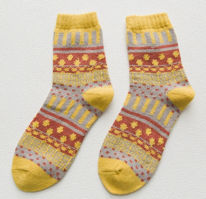 ROYALUCK 5 Pairs Women Thermal Socks Warm Winter Socks Knitted Wool Socks