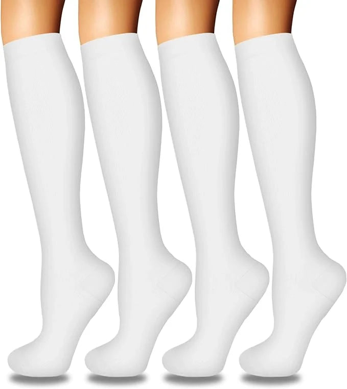 ROYALUCK 4 Pairs Compression Socks for Women Circulation-Best Support for Nurses,Running,Athletic,Travel