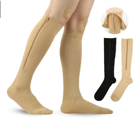 ROYALUCK Sports Compression Socks New Style Covered Toe Compression Socks Zipper
