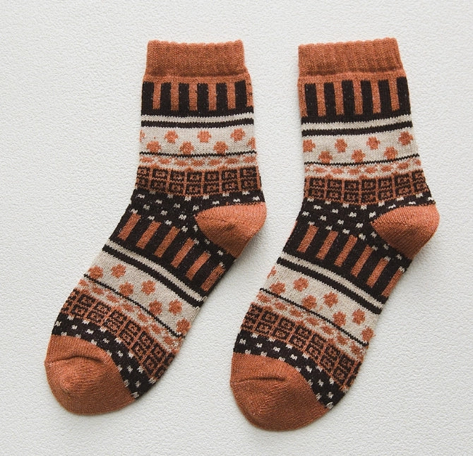 ROYALUCK 5 Pairs Women Thermal Socks Warm Winter Socks Knitted Wool Socks