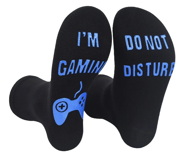 Do Not Disturb I'm Gaming Socks Novelty Cotton Funny Socks Gifts For Men Women