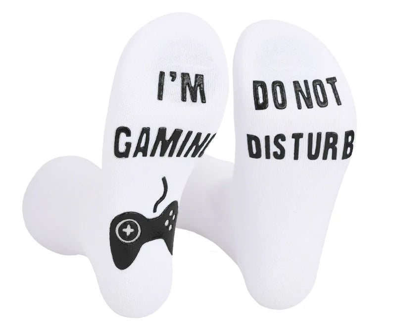 Do Not Disturb I'm Gaming Socks Novelty Cotton Funny Socks Gifts For Men Women