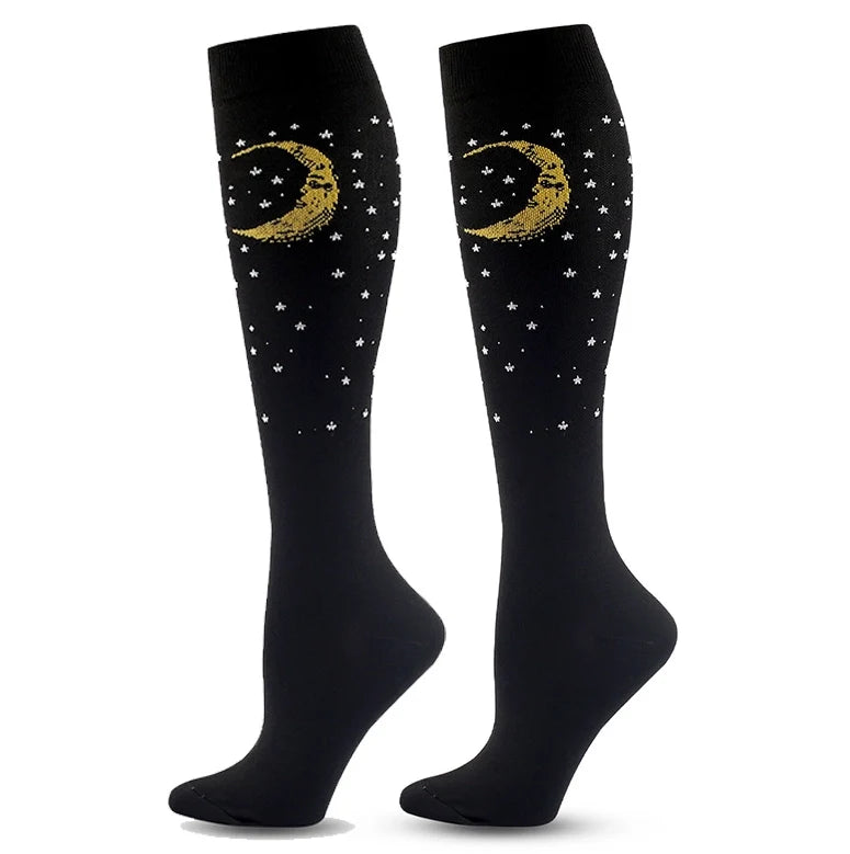 ROYALUCK 6 Pairs American Flag Socks Compression Socks for Women & Men