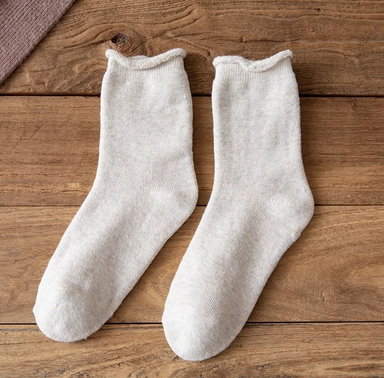 ROYALUCK 10 Pairs Winter Terry Socks Women's Mid-Tube Socks Floor Socks