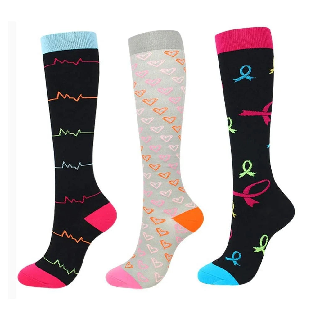 ROYALUCK 3 Pairs Comfortable Sports Compression Socks for Men and Women