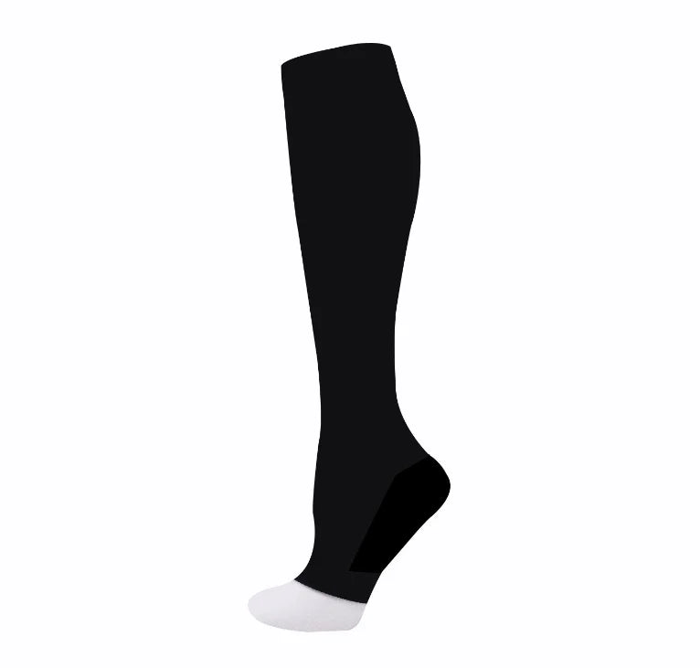 ROYALUCK Open Toe Compression Socks Outdoor Sports Calf Nurse Hiking Cycling Running Socks
