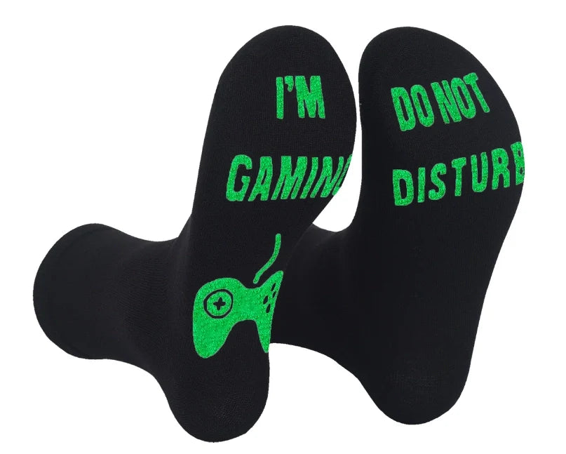Do Not Disturb I'm Gaming Socks Novelty Cotton Funny Socks Gifts For Men Women