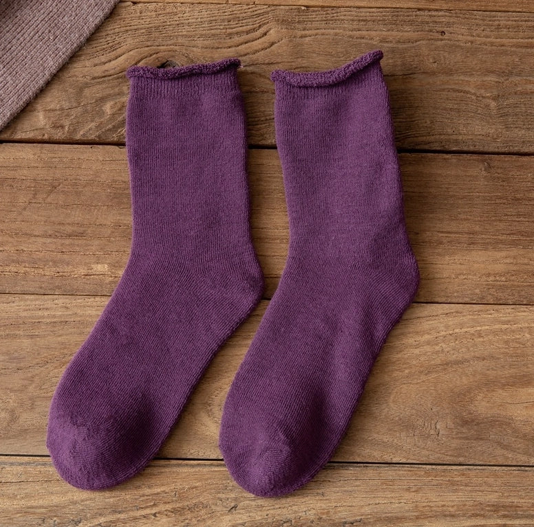 ROYALUCK 10 Pairs Winter Terry Socks Women's Mid-Tube Socks Floor Socks
