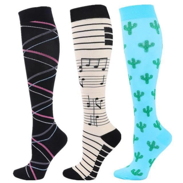 ROYALUCK 3 Pairs Comfortable Sports Compression Socks for Men and Women