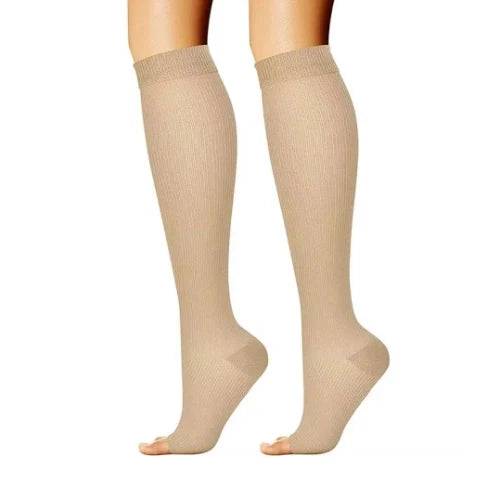 ROYALUCK Open Toe Compression Stockings for Men Women 15-21mmHg