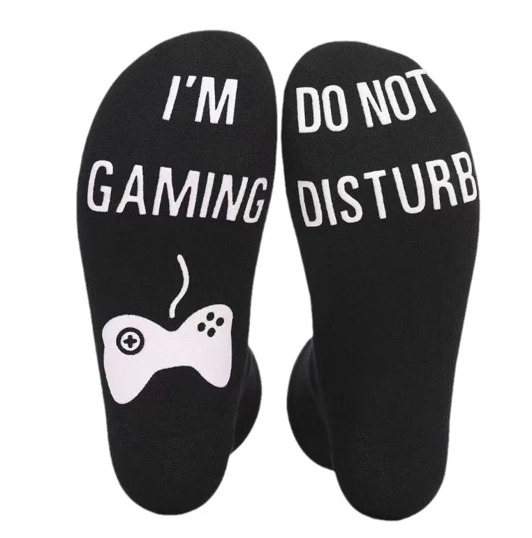 Do Not Disturb I'm Gaming Socks Novelty Cotton Funny Socks Gifts For Men Women