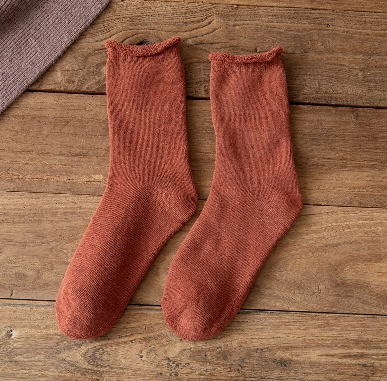 ROYALUCK 10 Pairs Winter Terry Socks Women's Mid-Tube Socks Floor Socks