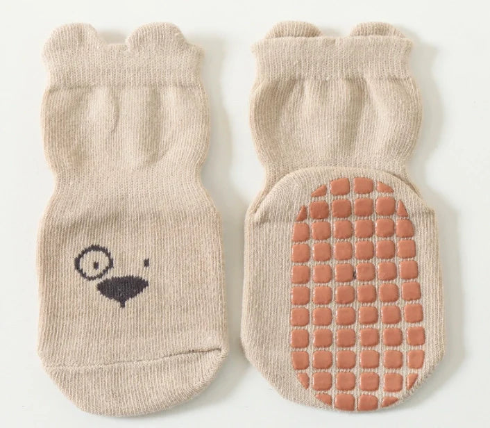 ROYALUCK 5 Pairs Cute Baby Non-slip Floor Socks With Grips Anti-Slip Crew For Infants Toddlers