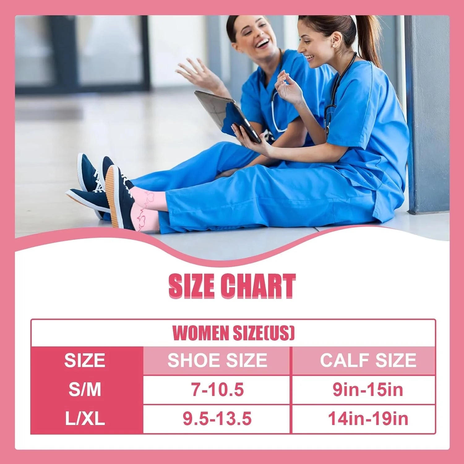 ROYALUCK 4 Pairs Compression Socks  - Best Support for Medical, Circulation, Nurses, Running, Travel