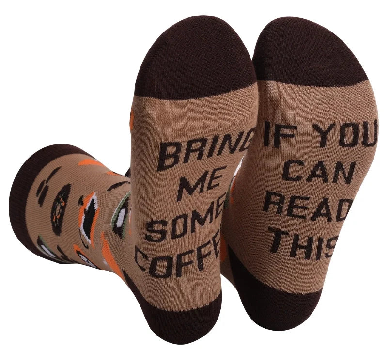 ROYALUCK Funny Christmas Gift IF YOU CAN READ THIS Bring Me Some Pizza Cotton Crew Socks