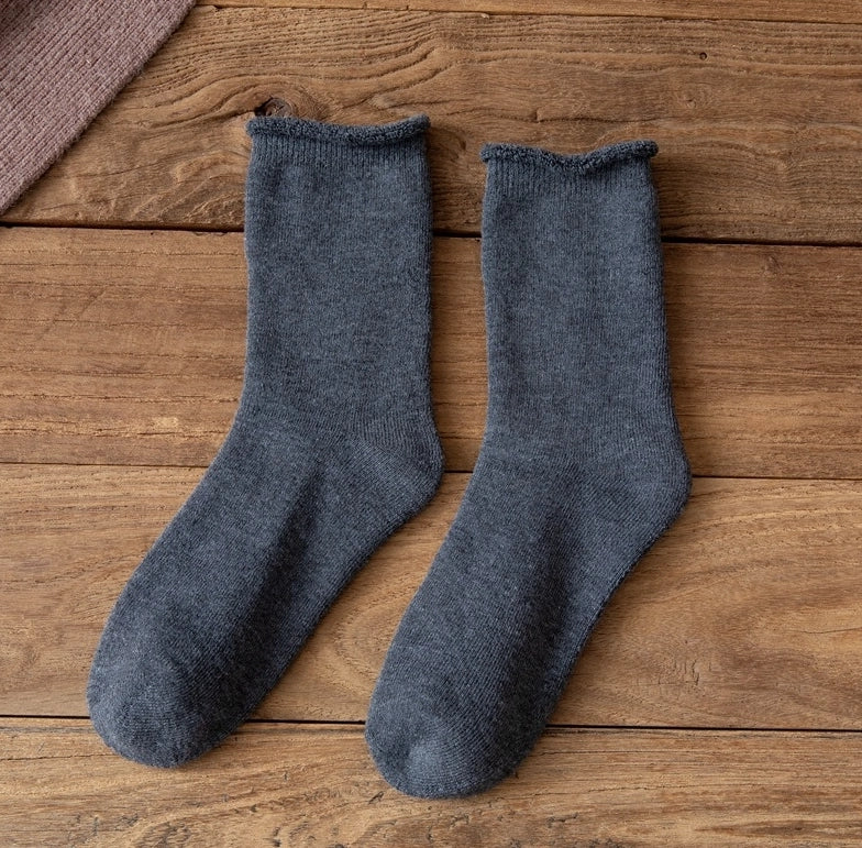 ROYALUCK 10 Pairs Winter Terry Socks Women's Mid-Tube Socks Floor Socks