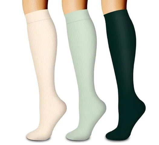 ROYALUCK 3 Pairs Compression Socks for Women & Men Circulation 15-20 mmHg