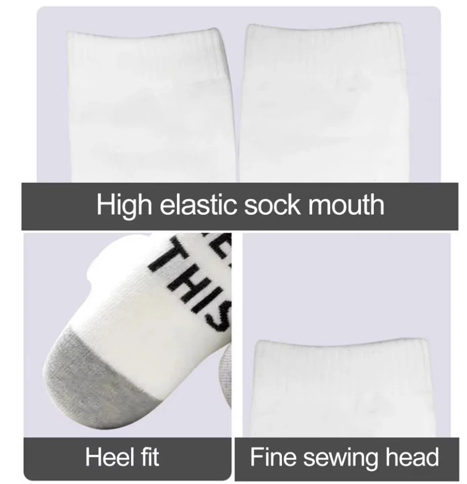 ROYALUCK IF YOU CAN READ THIS/ THIS NURSE TEACHER IS OFF DUTY Unisex Winter Mid-tube Cotton Socks