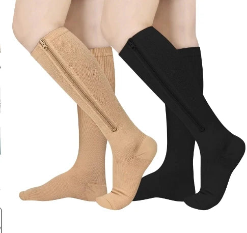 ROYALUCK Sports Compression Socks New Style Covered Toe Compression Socks Zipper