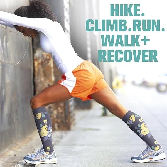 ROYALUCK 6 pairs Graduated Compression Socks for Running, Athletic Sports