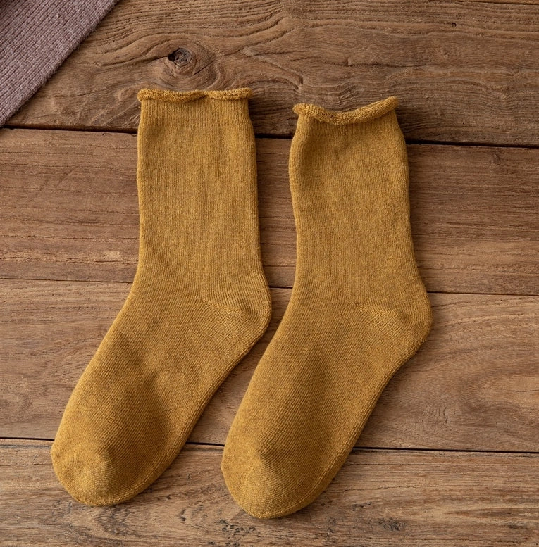 ROYALUCK 10 Pairs Winter Terry Socks Women's Mid-Tube Socks Floor Socks