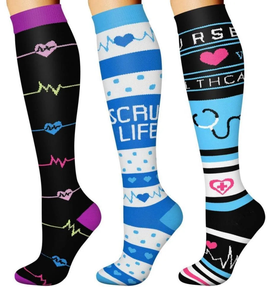 ROYALUCK 3 Pairs Comfortable Sports Compression Socks for Men and Women