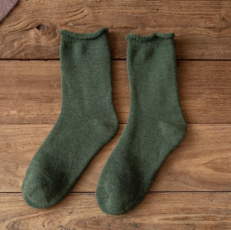 ROYALUCK 10 Pairs Winter Terry Socks Women's Mid-Tube Socks Floor Socks