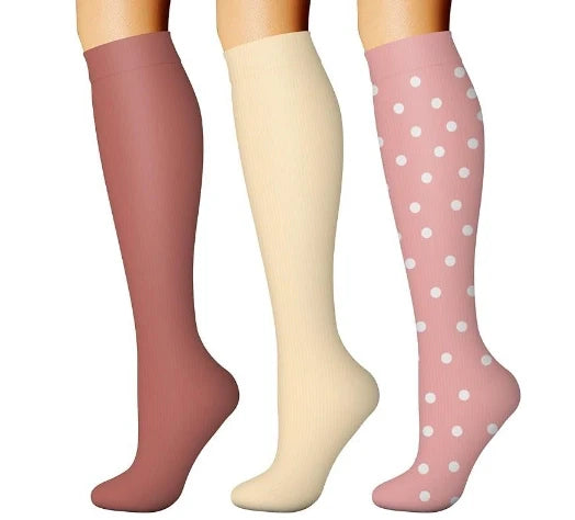 ROYALUCK 3 Pairs Compression Socks for Women & Men Circulation 15-20 mmHg