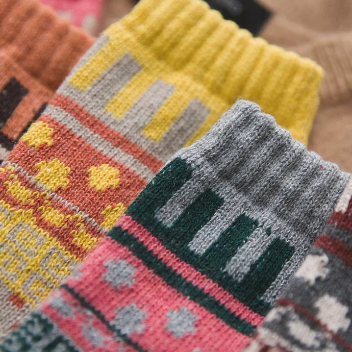 ROYALUCK 5 Pairs Women Thermal Socks Warm Winter Socks Knitted Wool Socks