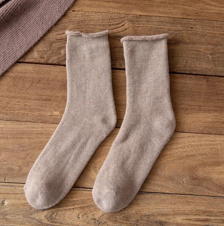 ROYALUCK 10 Pairs Winter Terry Socks Women's Mid-Tube Socks Floor Socks