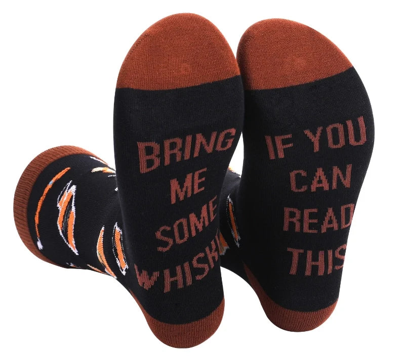 ROYALUCK Funny Christmas Gift IF YOU CAN READ THIS Bring Me Some Pizza Cotton Crew Socks