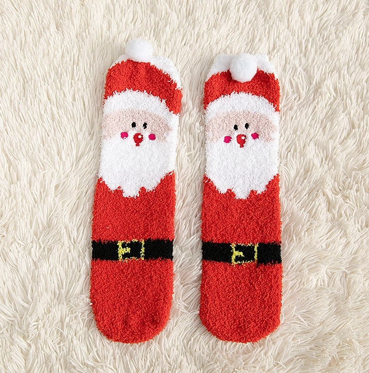 ROYALUCK 3 Pairs Christmas Socks Winter Warm Fuzzy Socks Slipper Socks